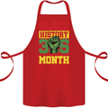 Black History Month Lives Matter Cotton Apron 100% Organic Red