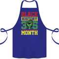 Black History Month Lives Matter Cotton Apron 100% Organic Royal Blue