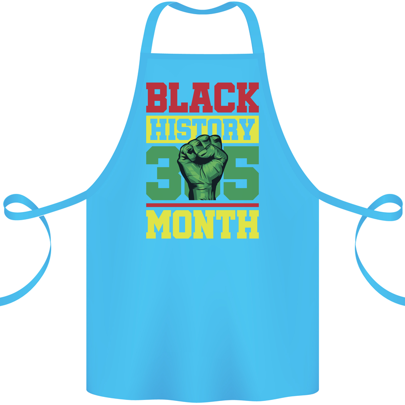 Black History Month Lives Matter Cotton Apron 100% Organic Turquoise