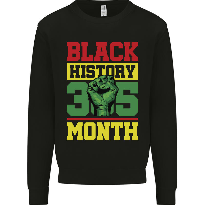 Black History Month Lives Matter Kids Sweatshirt Jumper Black