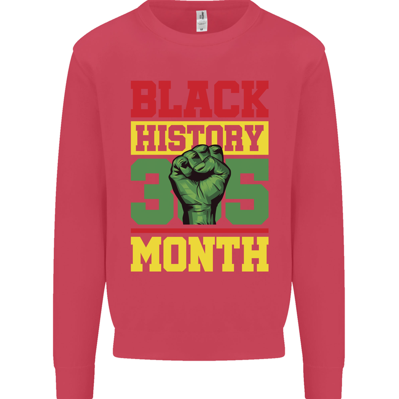 Black History Month Lives Matter Kids Sweatshirt Jumper Heliconia
