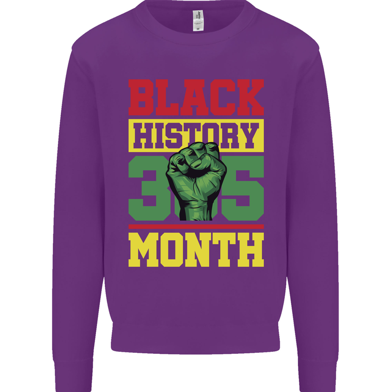 Black History Month Lives Matter Kids Sweatshirt Jumper Purple