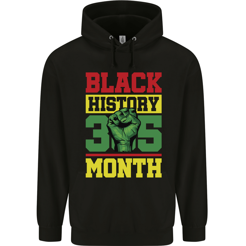 Black History Month Lives Matter Mens 80% Cotton Hoodie Black