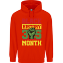 Black History Month Lives Matter Mens 80% Cotton Hoodie Bright Red