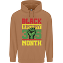 Black History Month Lives Matter Mens 80% Cotton Hoodie Caramel Latte
