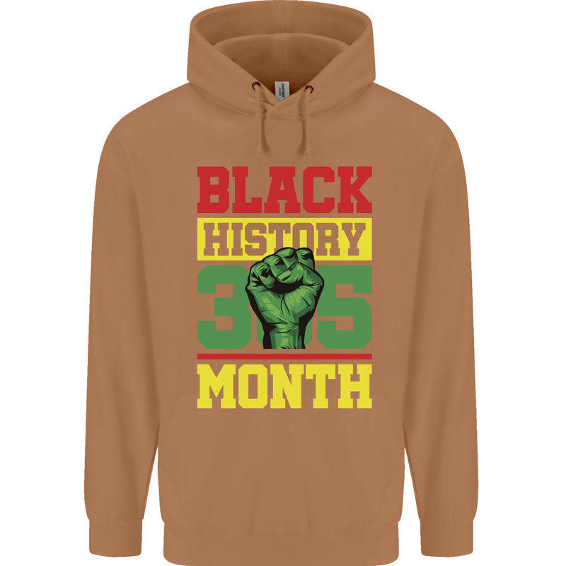 Black History Month Lives Matter Mens 80% Cotton Hoodie Caramel Latte