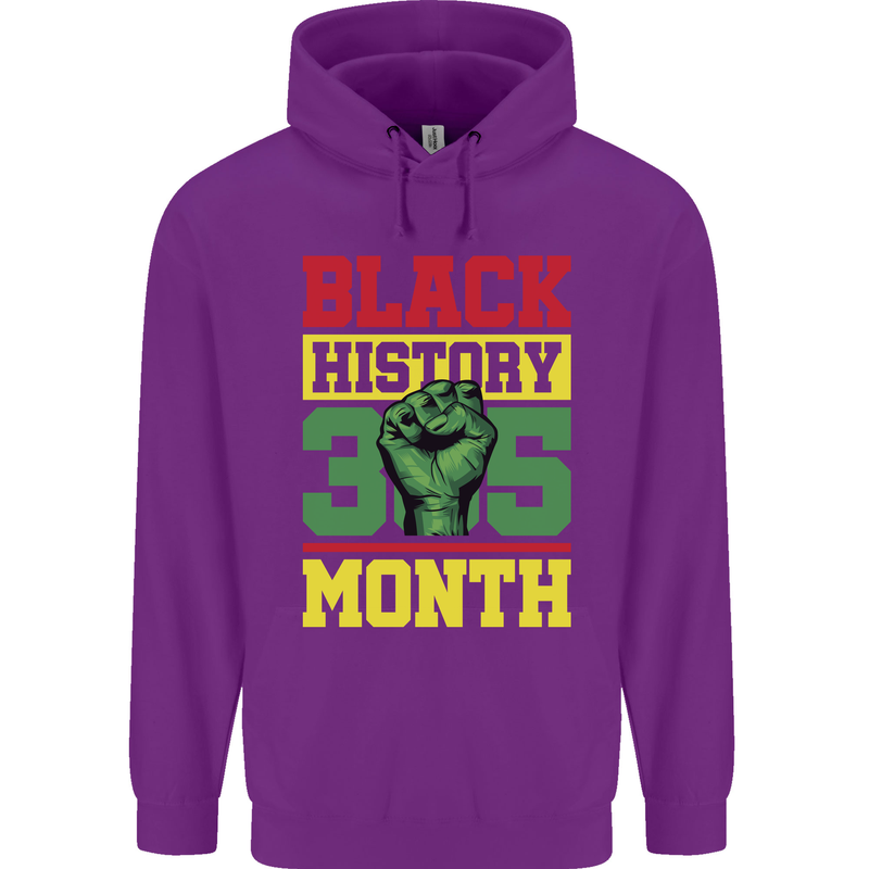 Black History Month Lives Matter Mens 80% Cotton Hoodie Purple