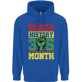 Black History Month Lives Matter Mens 80% Cotton Hoodie Royal Blue