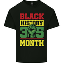 Black History Month Lives Matter Mens Cotton T-Shirt Tee Top Black