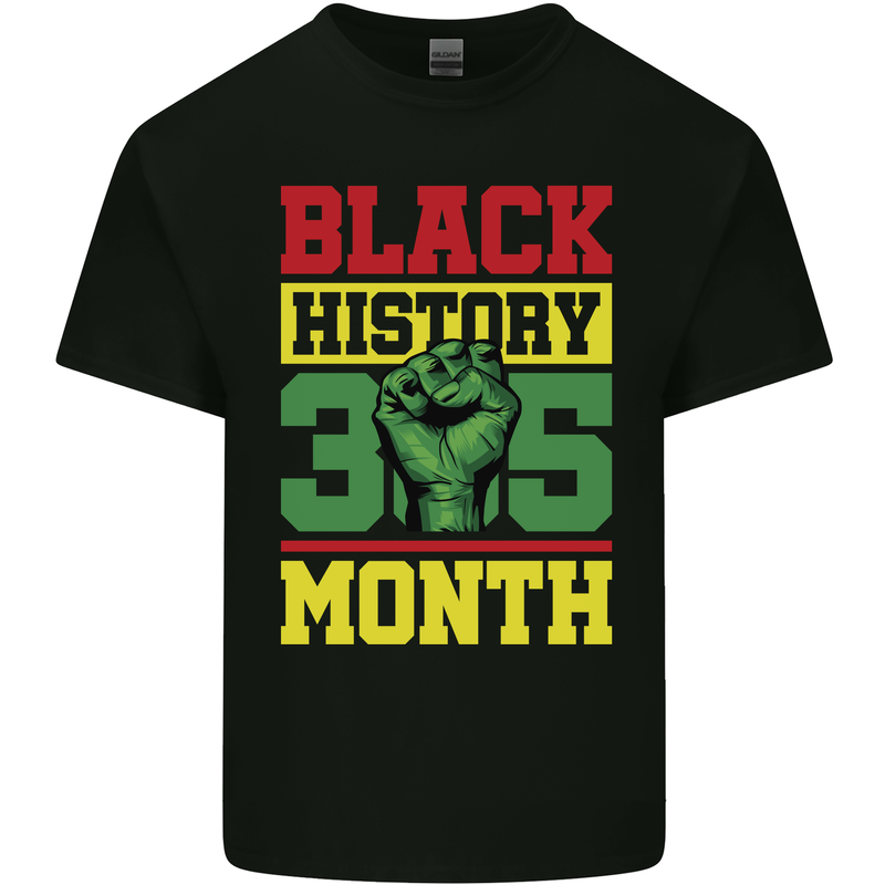 Black History Month Lives Matter Mens Cotton T-Shirt Tee Top Black