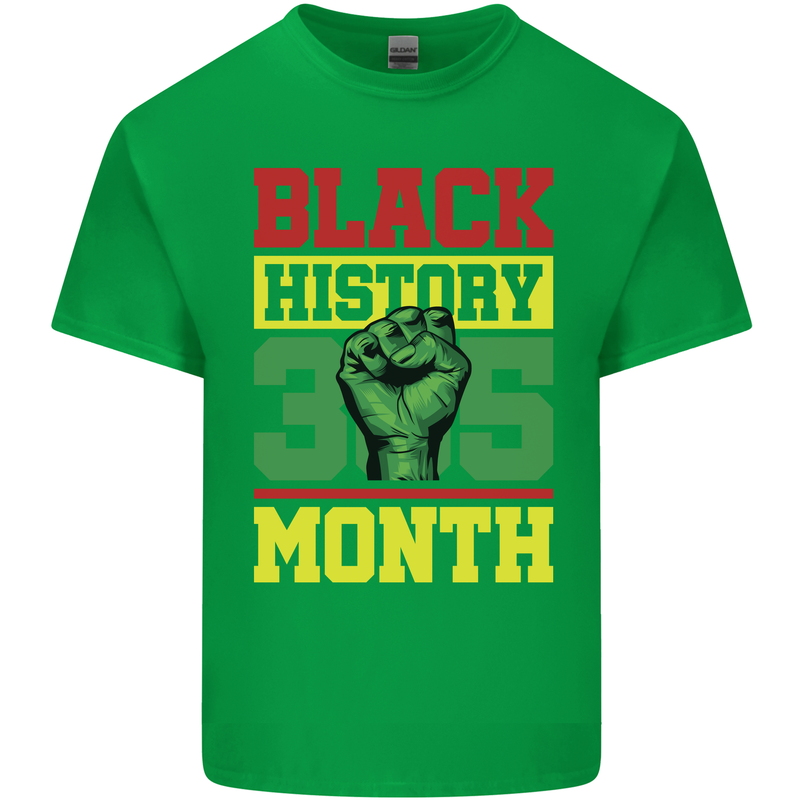 Black History Month Lives Matter Mens Cotton T-Shirt Tee Top Irish Green