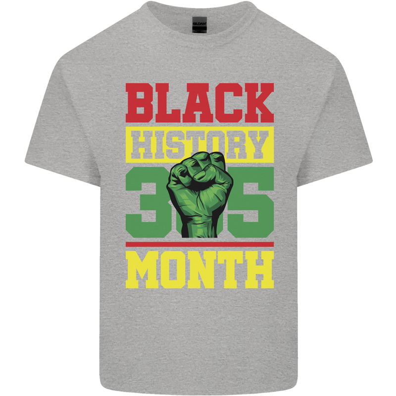 Black History Month Lives Matter Mens Cotton T-Shirt Tee Top Sports Grey