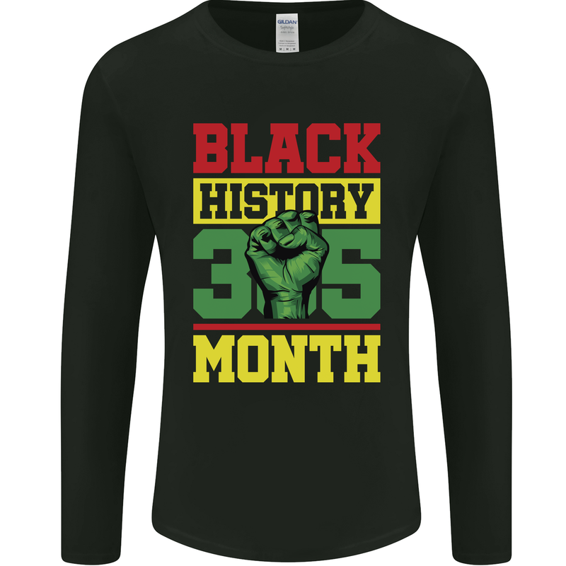 Black History Month Lives Matter Mens Long Sleeve T-Shirt Black