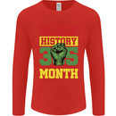 Black History Month Lives Matter Mens Long Sleeve T-Shirt Red