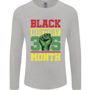 Black History Month Lives Matter Mens Long Sleeve T-Shirt Sports Grey