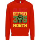 Black History Month Lives Matter Mens Sweatshirt Jumper Bright Red