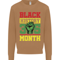 Black History Month Lives Matter Mens Sweatshirt Jumper Caramel Latte