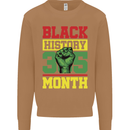 Black History Month Lives Matter Mens Sweatshirt Jumper Caramel Latte