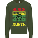 Black History Month Lives Matter Mens Sweatshirt Jumper Forest Green
