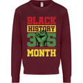 Black History Month Lives Matter Mens Sweatshirt Jumper Maroon
