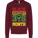 Black History Month Lives Matter Mens Sweatshirt Jumper Maroon