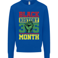 Black History Month Lives Matter Mens Sweatshirt Jumper Royal Blue