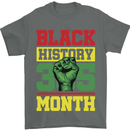 Black History Month Lives Matter Mens T-Shirt 100% Cotton Charcoal