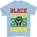 Black History Month Lives Matter Mens T-Shirt 100% Cotton Light Blue