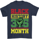 Black History Month Lives Matter Mens T-Shirt 100% Cotton Navy Blue