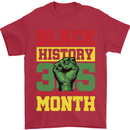 Black History Month Lives Matter Mens T-Shirt 100% Cotton Red