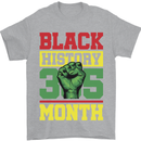Black History Month Lives Matter Mens T-Shirt 100% Cotton Sports Grey