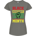 Black History Month Lives Matter Womens Petite Cut T-Shirt Charcoal