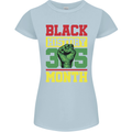 Black History Month Lives Matter Womens Petite Cut T-Shirt Light Blue