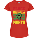Black History Month Lives Matter Womens Petite Cut T-Shirt Red