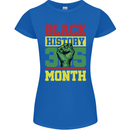 Black History Month Lives Matter Womens Petite Cut T-Shirt Royal Blue