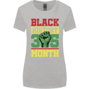Black History Month Lives Matter Womens Wider Cut T-Shirt Sports Grey