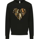 Black Lives Matter Heart Racial Equality Kids Sweatshirt Jumper Black