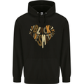 Black Lives Matter Heart Racial Equality Mens 80% Cotton Hoodie Black