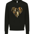 Black Lives Matter Heart Racial Equality Mens Sweatshirt Jumper Black