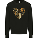 Black Lives Matter Heart Racial Equality Mens Sweatshirt Jumper Black