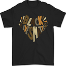 Black Lives Matter Heart Racial Equality Mens T-Shirt 100% Cotton Black