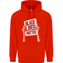 Black Lives Matter Racial Equality Sign Childrens Kids Hoodie Bright Red