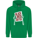 Black Lives Matter Racial Equality Sign Childrens Kids Hoodie Irish Green