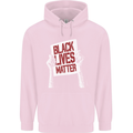 Black Lives Matter Racial Equality Sign Childrens Kids Hoodie Light Pink