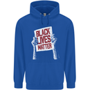 Black Lives Matter Racial Equality Sign Childrens Kids Hoodie Royal Blue