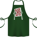 Black Lives Matter Racial Equality Sign Cotton Apron 100% Organic Forest Green