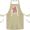 Black Lives Matter Racial Equality Sign Cotton Apron 100% Organic Khaki