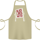 Black Lives Matter Racial Equality Sign Cotton Apron 100% Organic Khaki