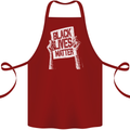 Black Lives Matter Racial Equality Sign Cotton Apron 100% Organic Maroon