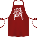 Black Lives Matter Racial Equality Sign Cotton Apron 100% Organic Maroon